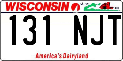 WI license plate 131NJT