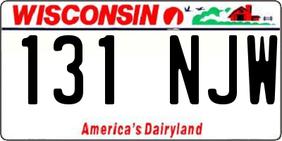 WI license plate 131NJW