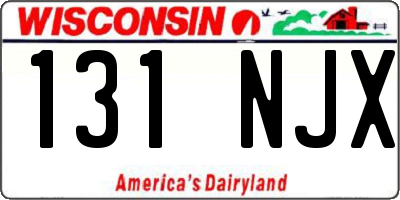 WI license plate 131NJX
