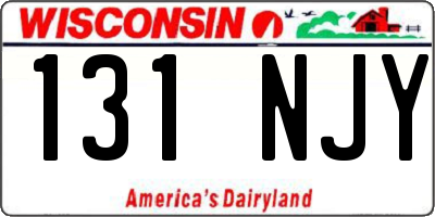 WI license plate 131NJY