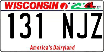 WI license plate 131NJZ