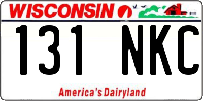 WI license plate 131NKC