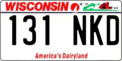 WI license plate 131NKD