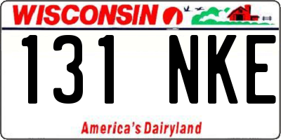 WI license plate 131NKE