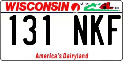 WI license plate 131NKF