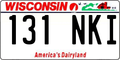 WI license plate 131NKI