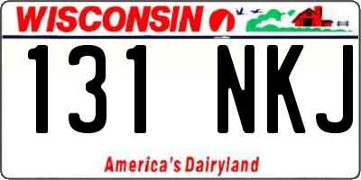 WI license plate 131NKJ