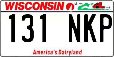 WI license plate 131NKP