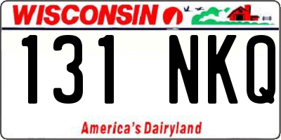 WI license plate 131NKQ
