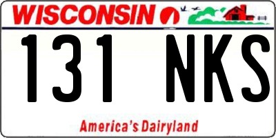 WI license plate 131NKS