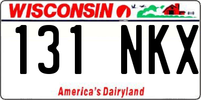 WI license plate 131NKX