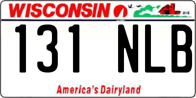 WI license plate 131NLB