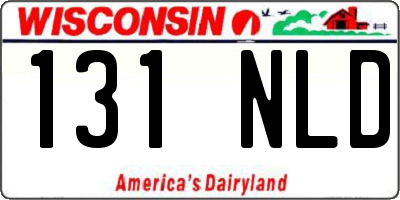 WI license plate 131NLD