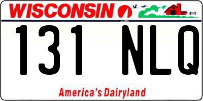 WI license plate 131NLQ