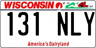 WI license plate 131NLY