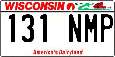WI license plate 131NMP