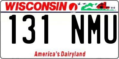 WI license plate 131NMU