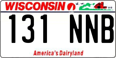 WI license plate 131NNB