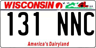WI license plate 131NNC