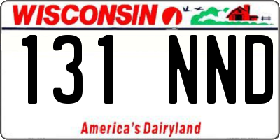 WI license plate 131NND