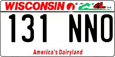 WI license plate 131NNO