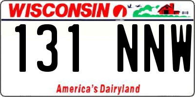 WI license plate 131NNW