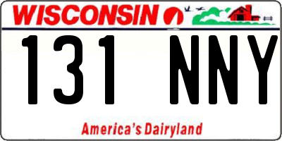 WI license plate 131NNY
