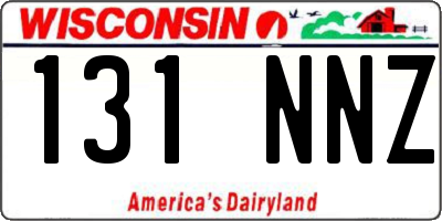 WI license plate 131NNZ