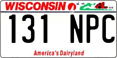 WI license plate 131NPC