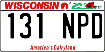 WI license plate 131NPD