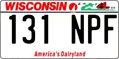 WI license plate 131NPF