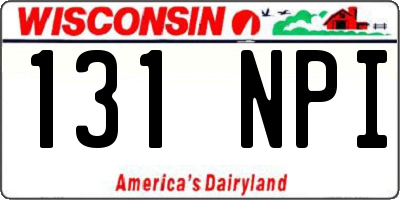 WI license plate 131NPI