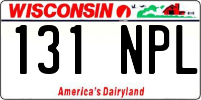 WI license plate 131NPL