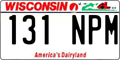 WI license plate 131NPM