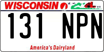 WI license plate 131NPN