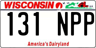 WI license plate 131NPP