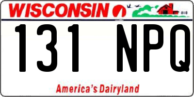 WI license plate 131NPQ