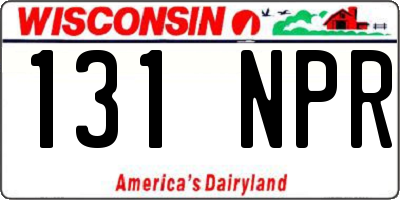 WI license plate 131NPR