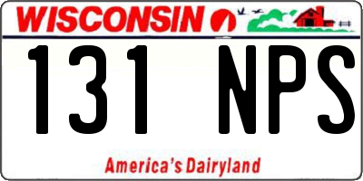 WI license plate 131NPS