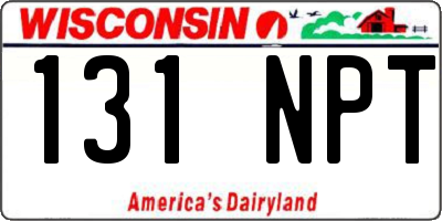 WI license plate 131NPT