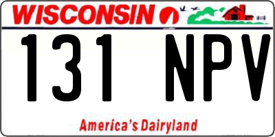 WI license plate 131NPV