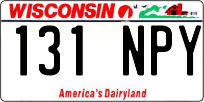 WI license plate 131NPY