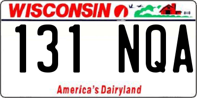 WI license plate 131NQA