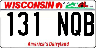 WI license plate 131NQB