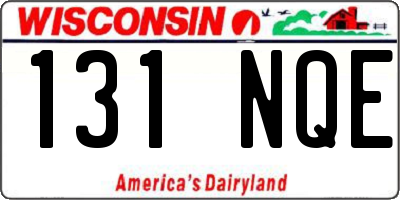 WI license plate 131NQE