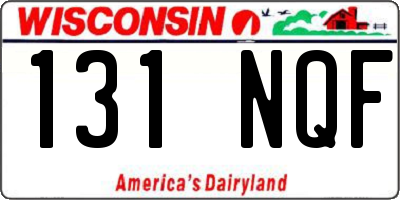 WI license plate 131NQF