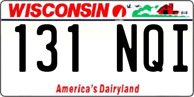 WI license plate 131NQI