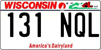 WI license plate 131NQL