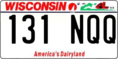 WI license plate 131NQQ