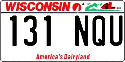 WI license plate 131NQU
